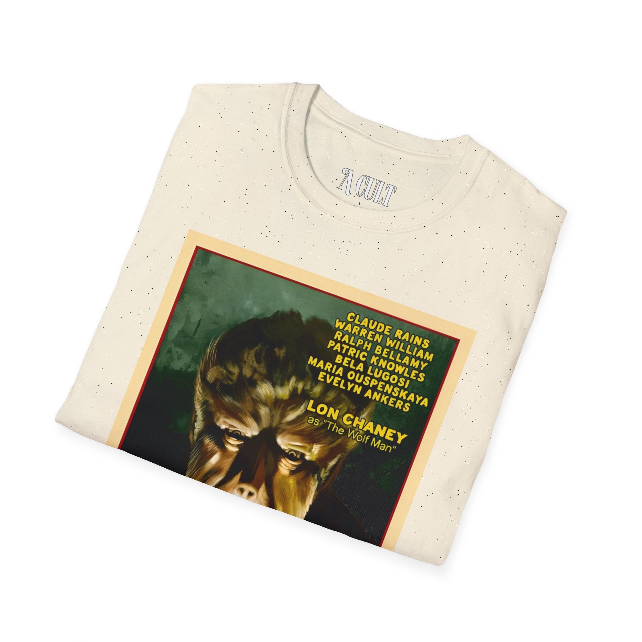The Wolf Man - Face - Unisex Soft-Style T-Shirt