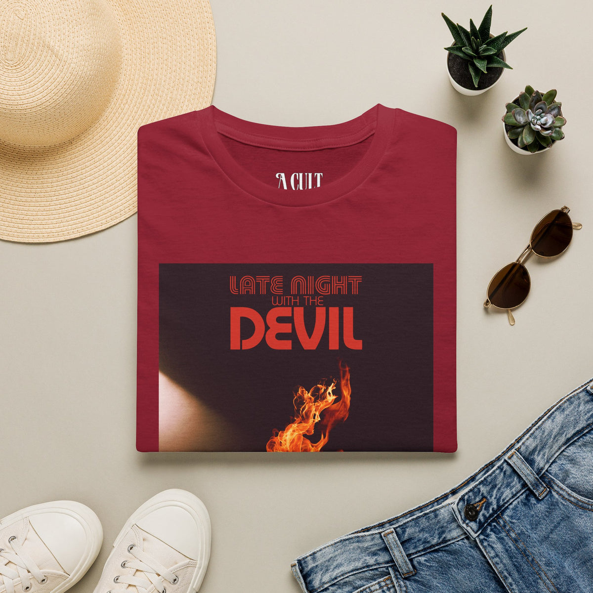 Late Night with the Devil - Fire - Unisex Soft-Style T-Shirt