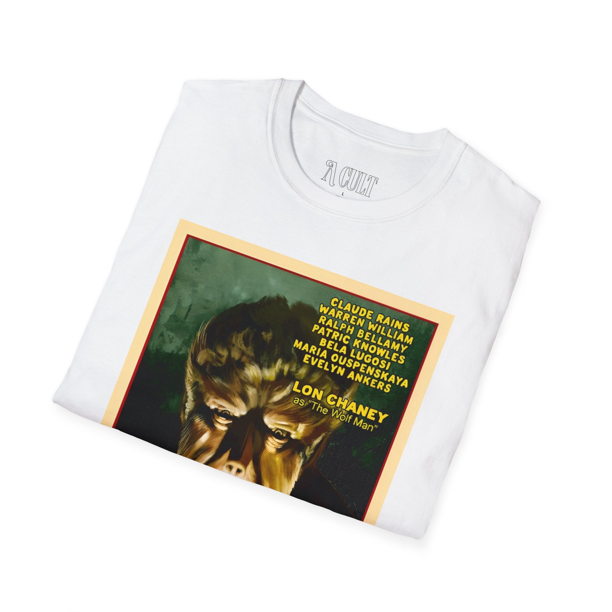 The Wolf Man - Face - Unisex Soft-Style T-Shirt