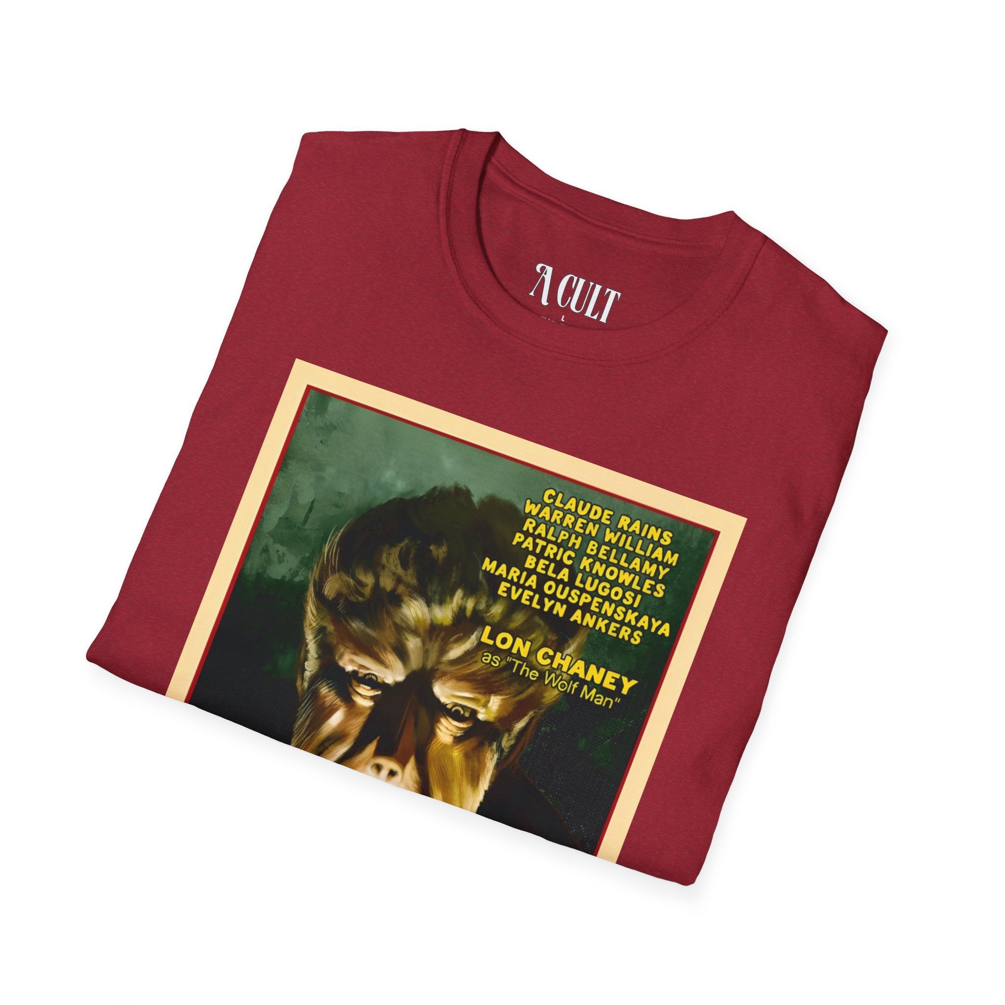 The Wolf Man - Face - Unisex Soft-Style T-Shirt