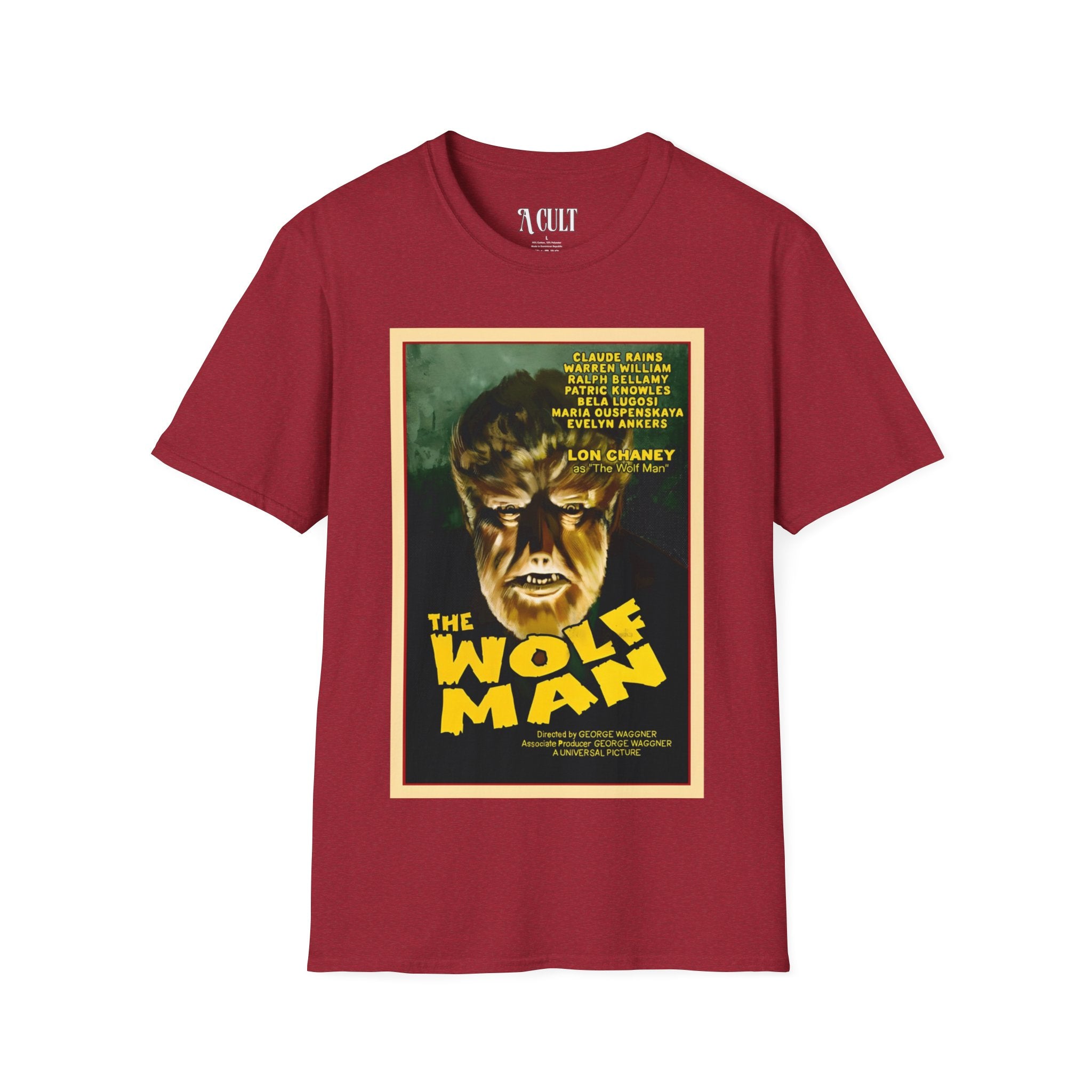 The Wolf Man - Face - Unisex Soft-Style T-Shirt