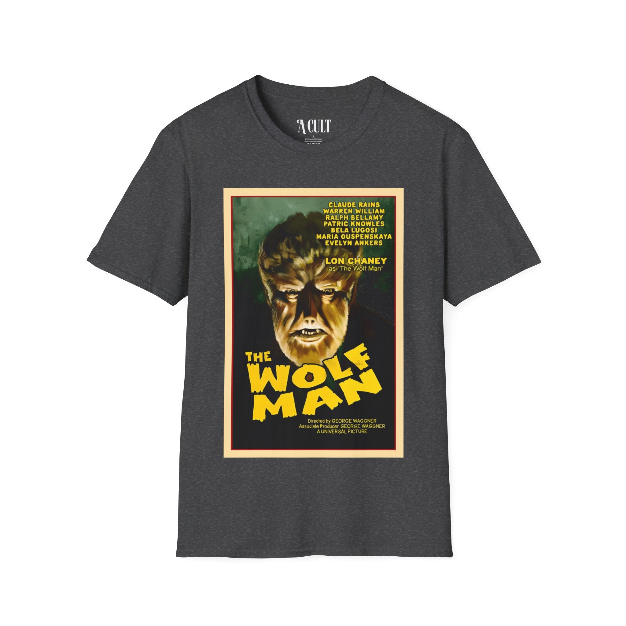 The Wolf Man - Face - Unisex Soft-Style T-Shirt