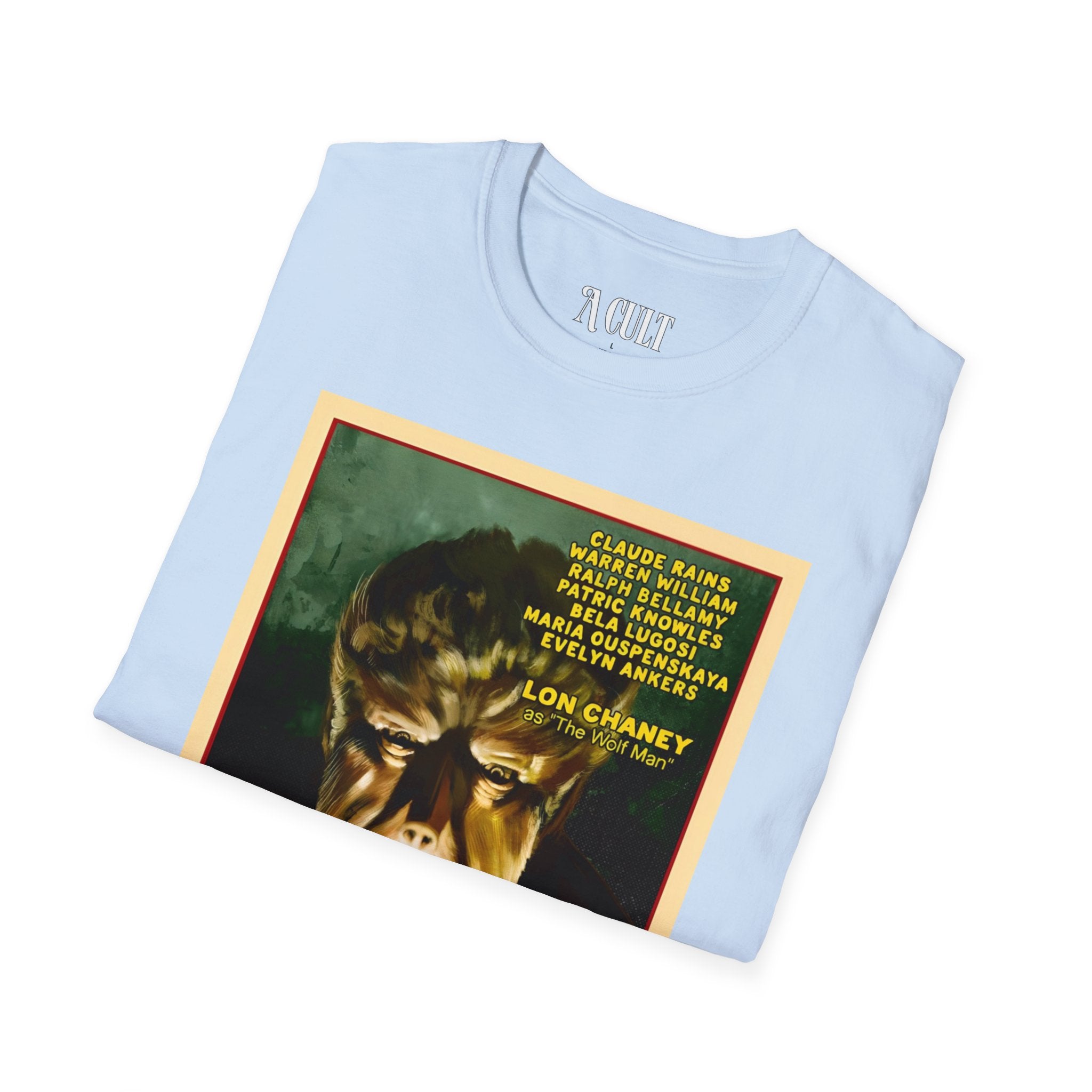 The Wolf Man - Face - Unisex Soft-Style T-Shirt