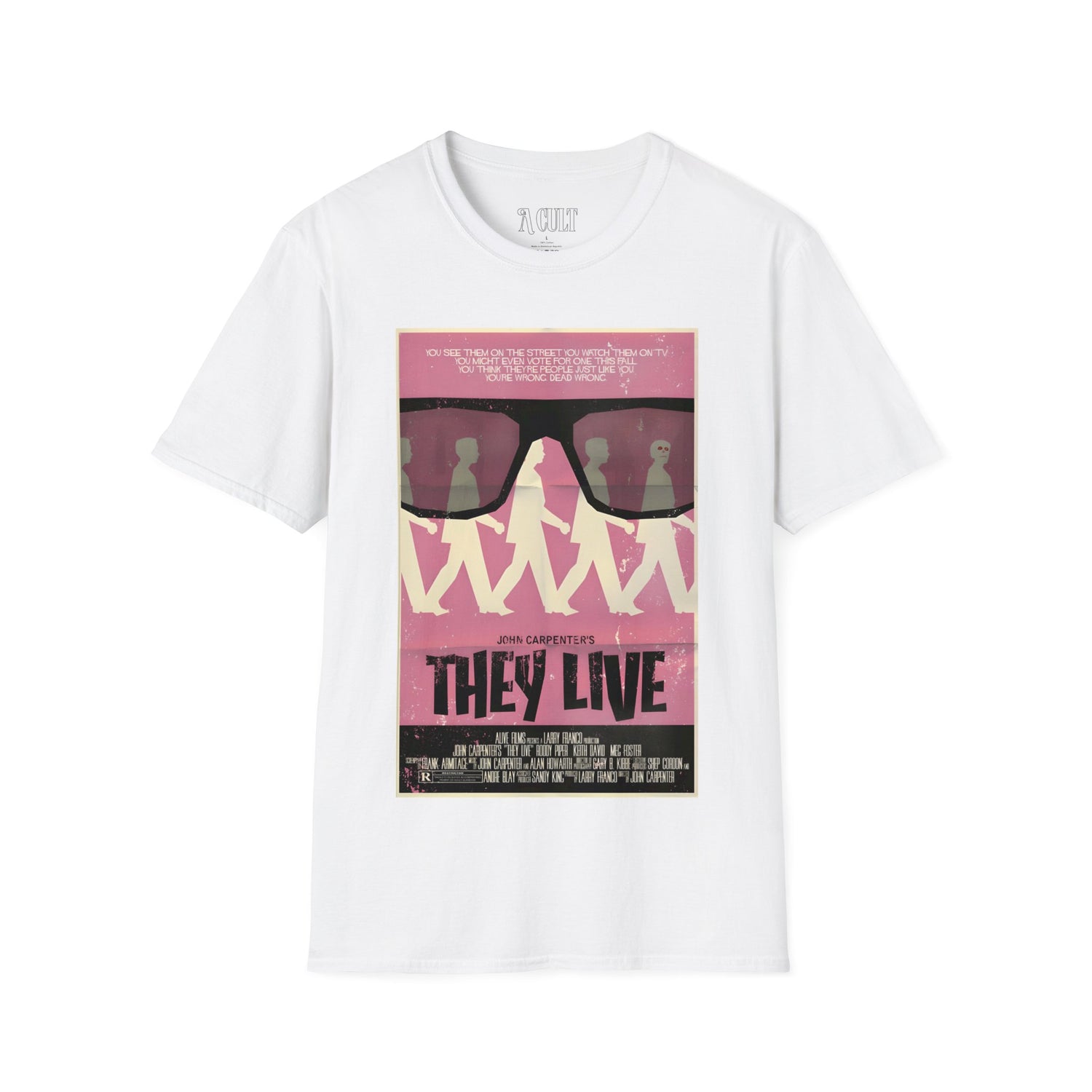 They Live - Glasses Pink - Unisex Soft-Style T-Shirt