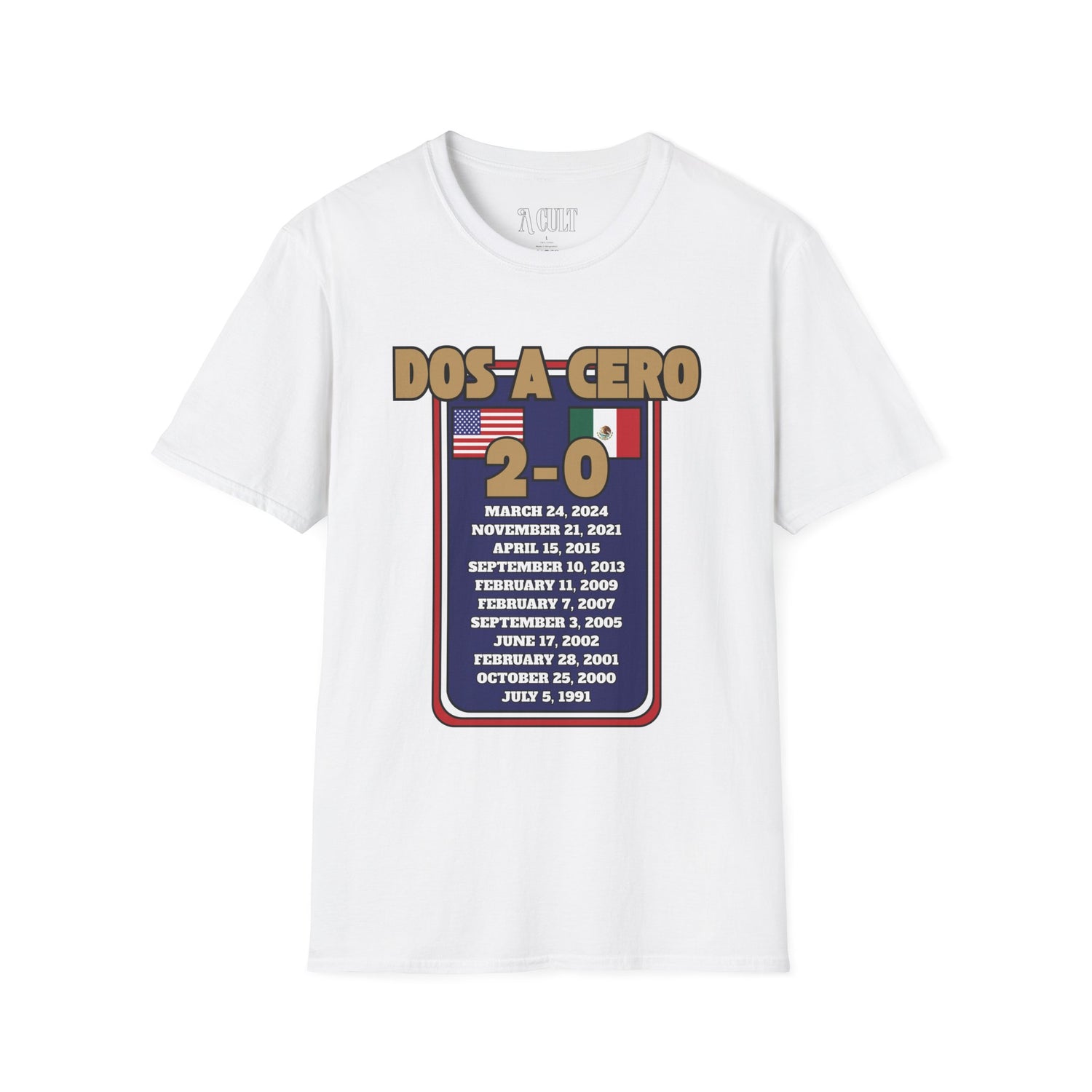 World Cup - USA - Dos A Cero - Unisex Soft-Style T-Shirt