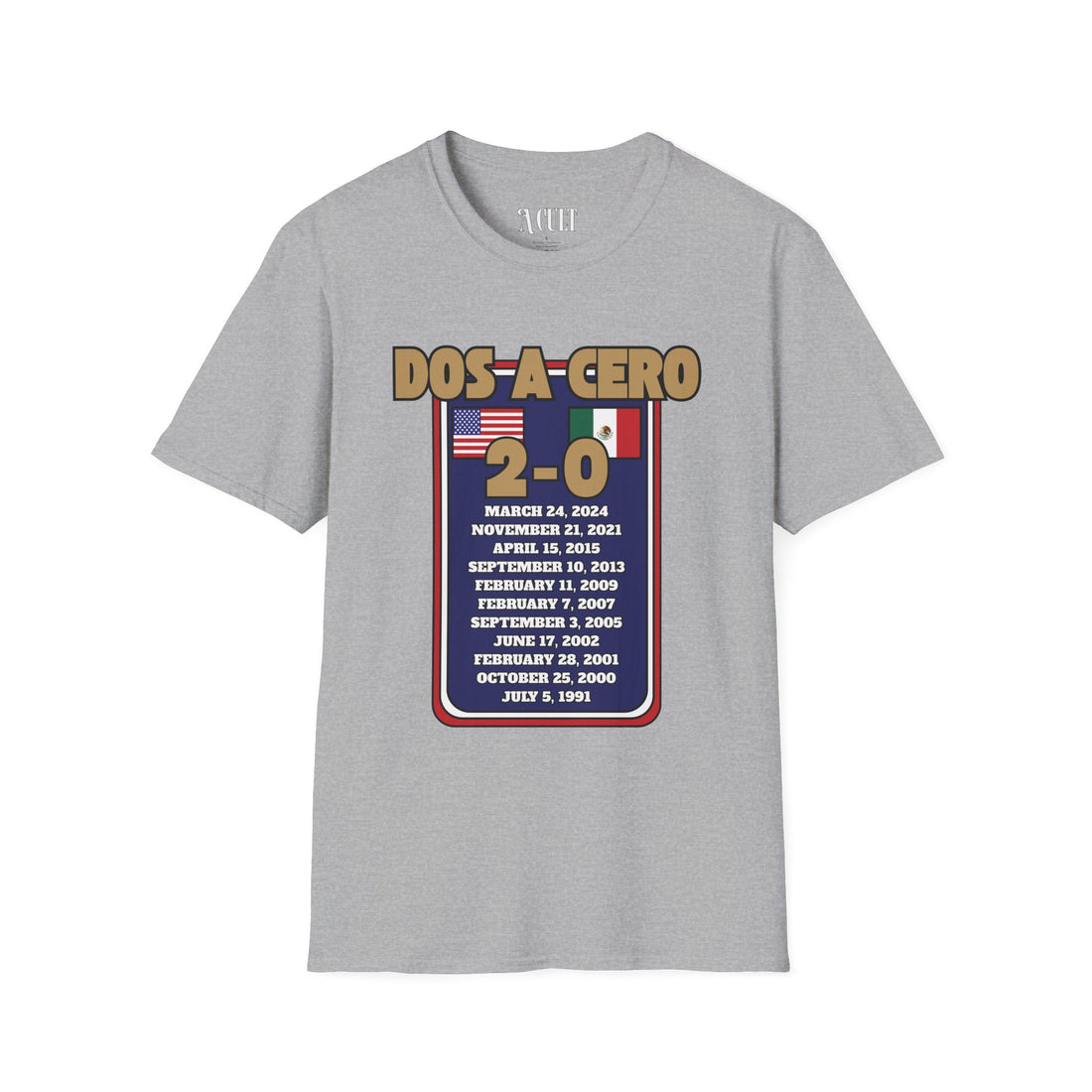 World Cup - USA - Dos A Cero - Unisex Soft-Style T-Shirt