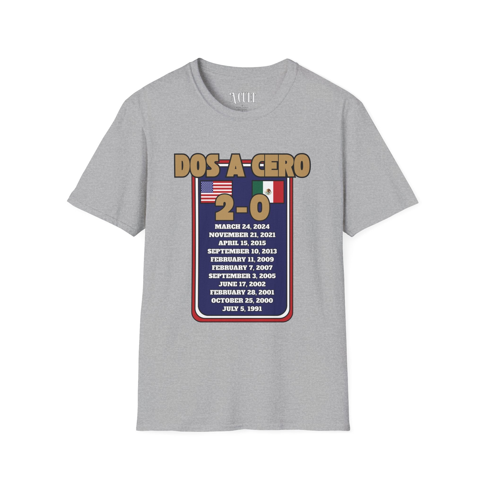 World Cup - USA - Dos A Cero - Unisex Soft-Style T-Shirt