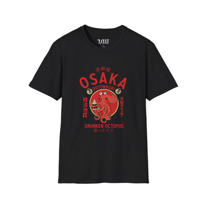 Osaka Dotonbori - Drunken Octopus - Unisex Soft-Style T-Shirt