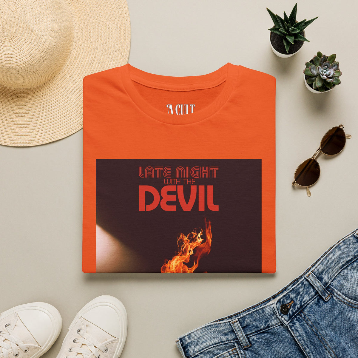 Late Night with the Devil - Fire - Unisex Soft-Style T-Shirt