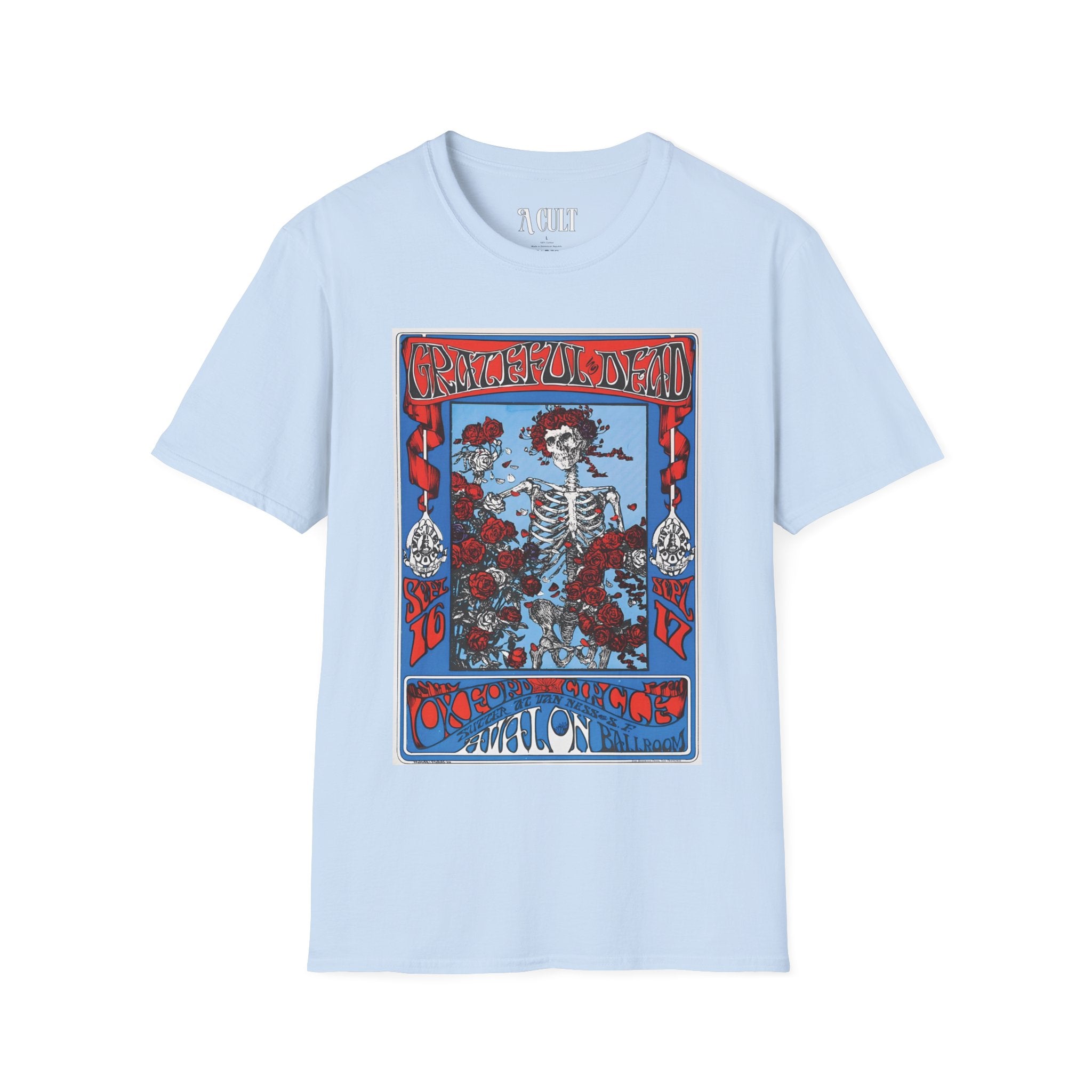 Grateful Dead - Vintage Concert Print - Unisex Soft-Style T-Shirt