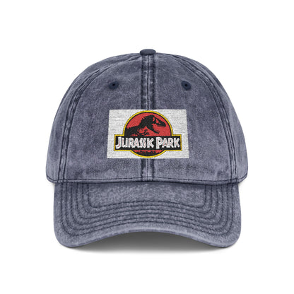 Jurassic Park - Park Logo - Retro Embroidered Vintage Cap