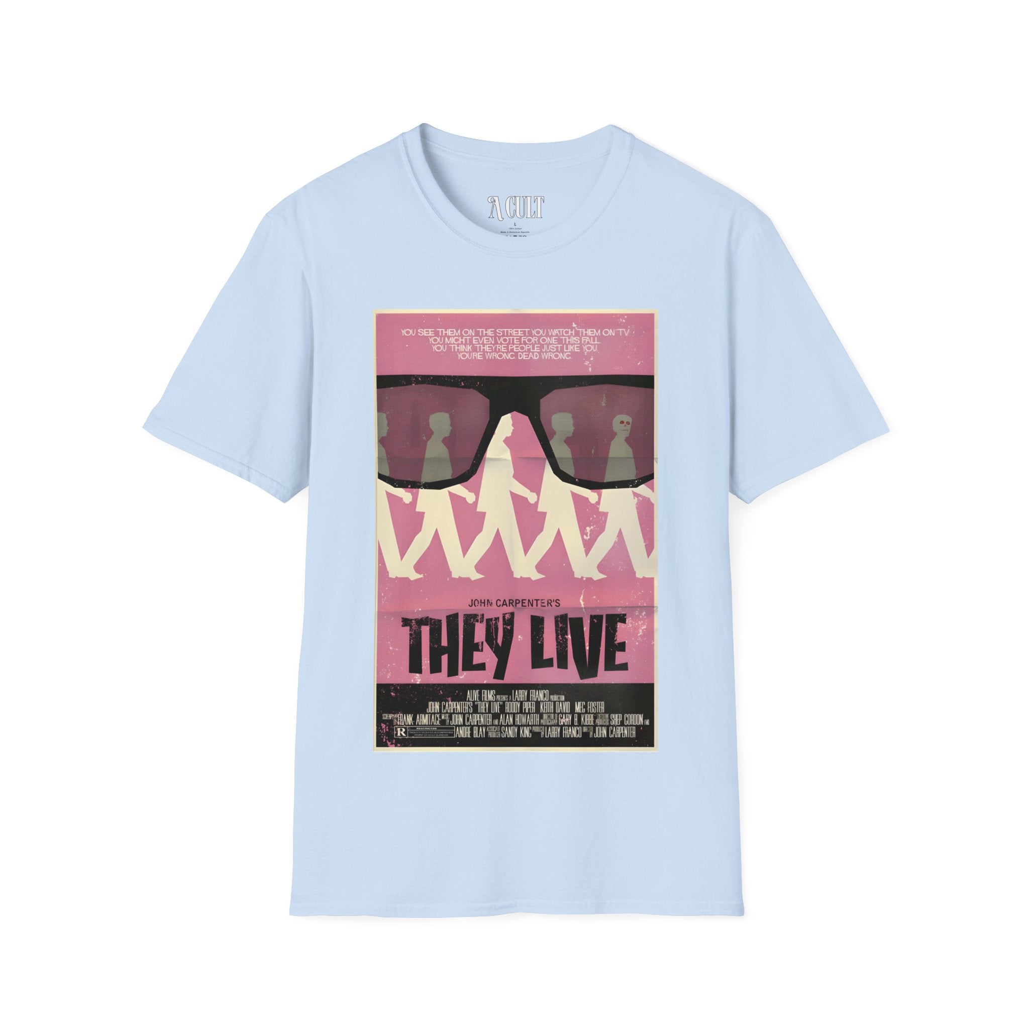 They Live - Glasses Pink - Unisex Soft-Style T-Shirt