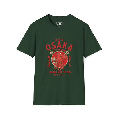 Osaka Dotonbori - Drunken Octopus - Unisex Soft-Style T-Shirt