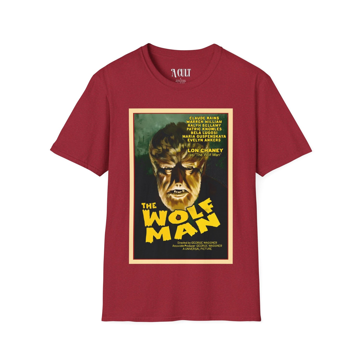 The Wolf Man  - Face - Unisex Soft-Style T-Shirt