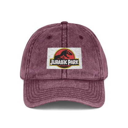 Jurassic Park - Park Logo - Retro Embroidered Vintage Cap
