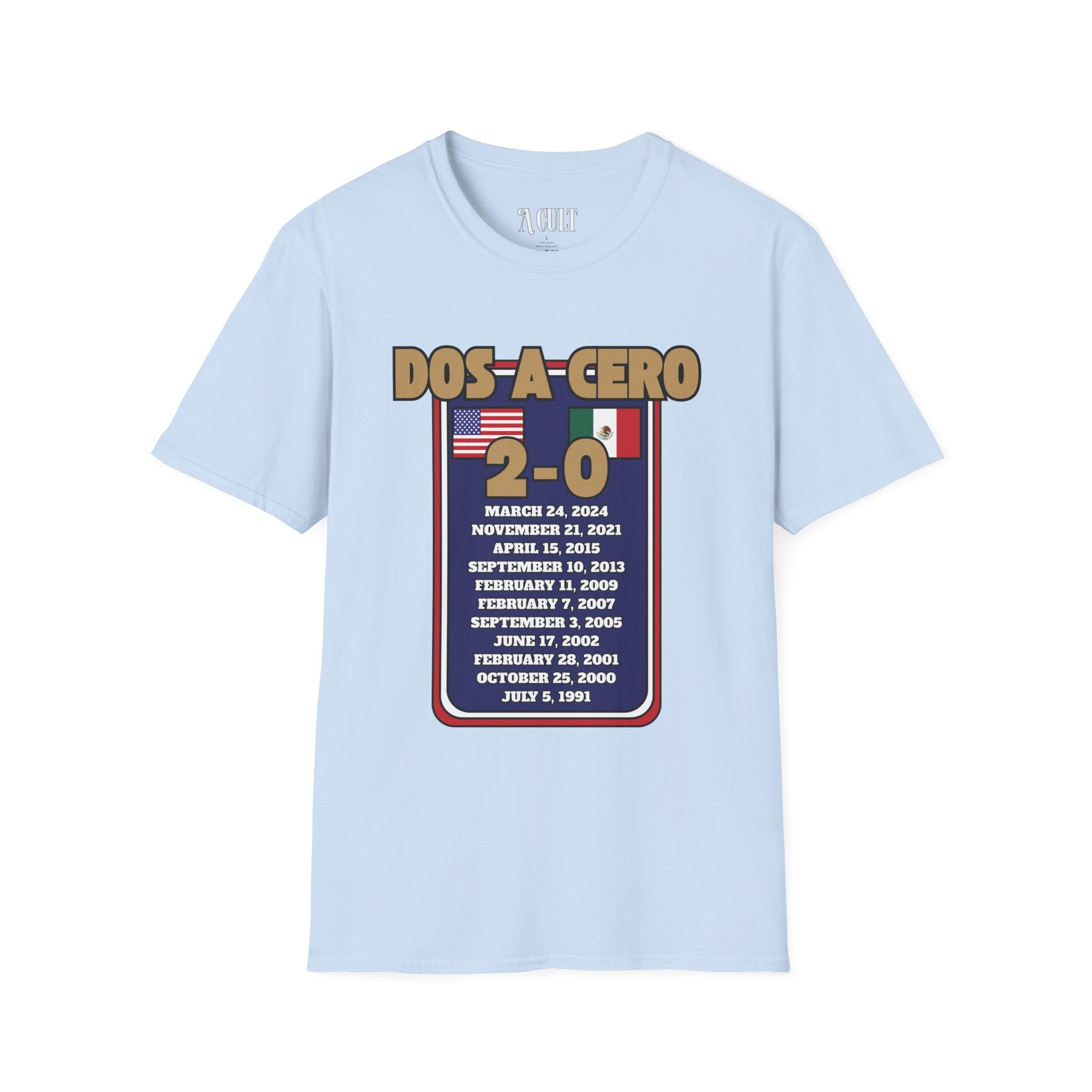 World Cup - USA - Dos A Cero - Unisex Soft-Style T-Shirt