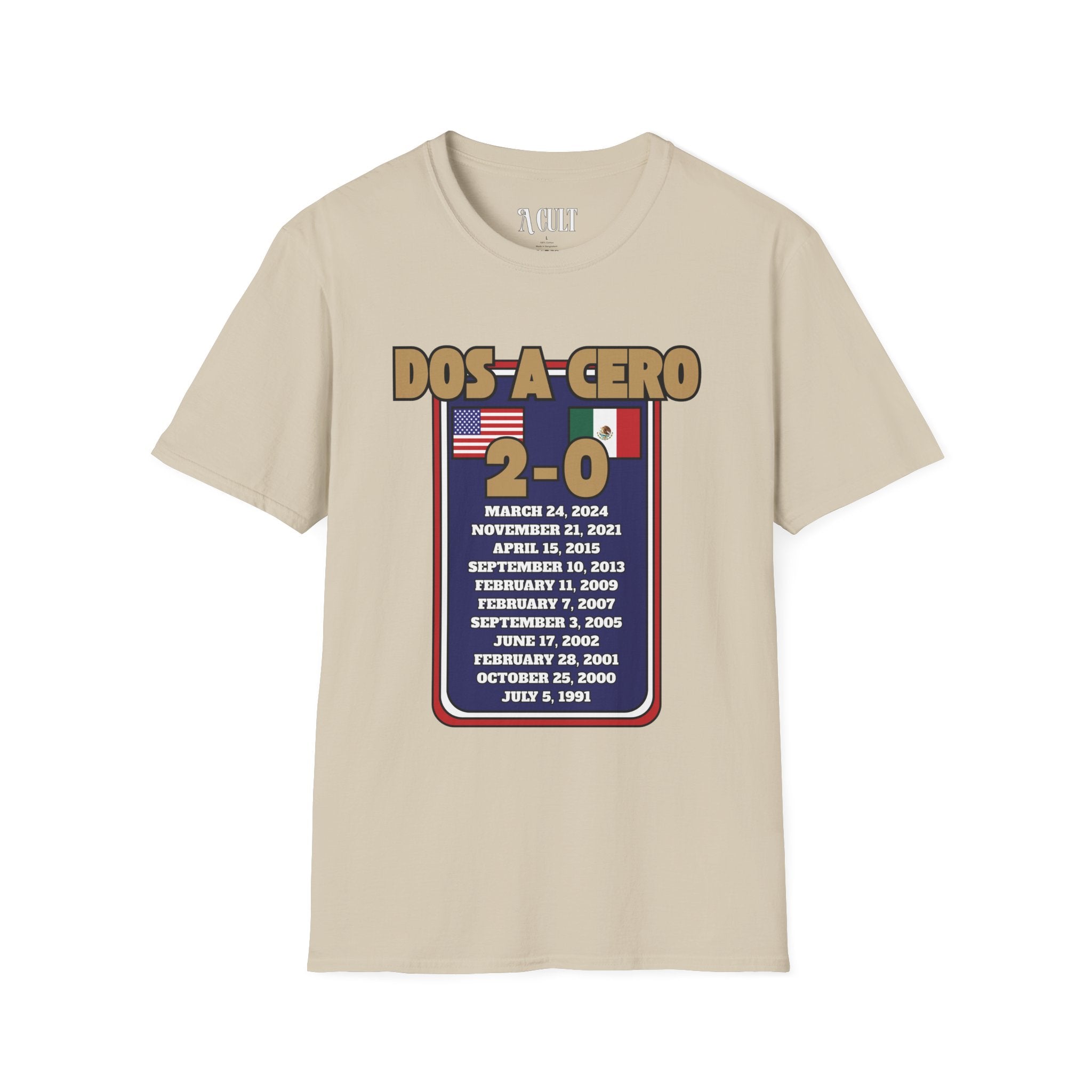 World Cup - USA - Dos A Cero - Unisex Soft-Style T-Shirt