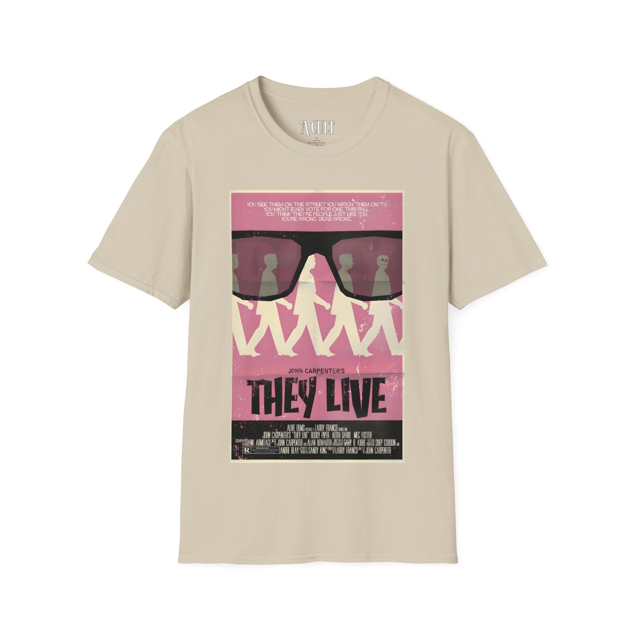 They Live - Glasses Pink - Unisex Soft-Style T-Shirt