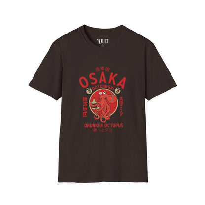 Osaka Dotonbori - Drunken Octopus - Unisex Soft-Style T-Shirt