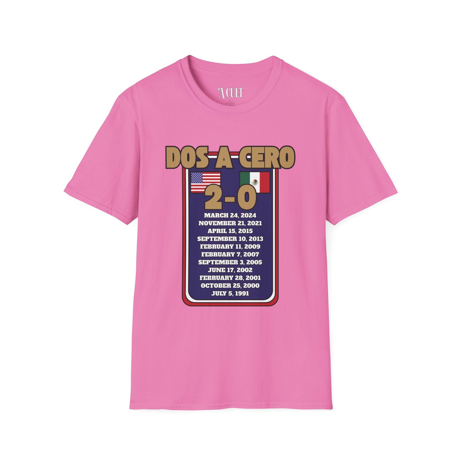 World Cup - USA - Dos A Cero - Unisex Soft-Style T-Shirt