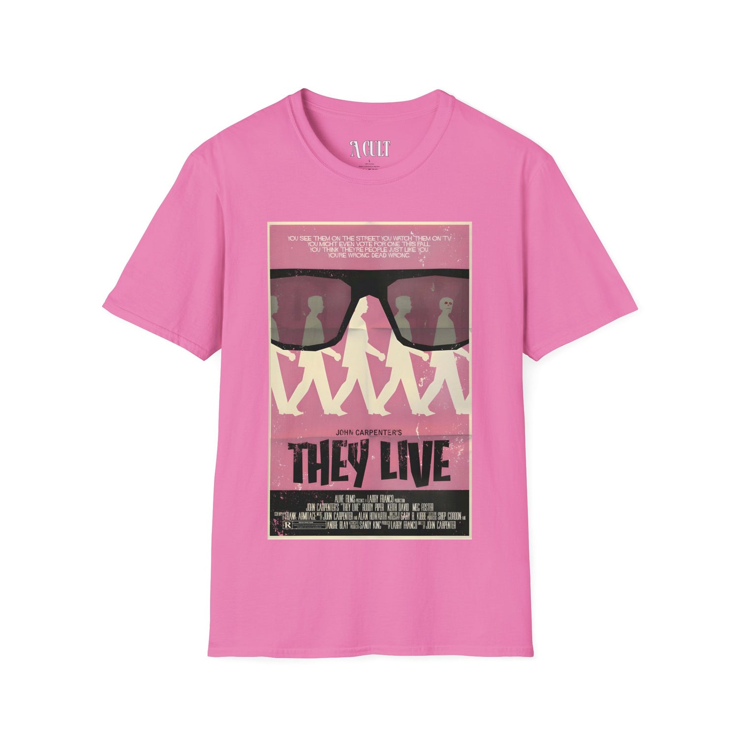 They Live - Glasses Pink - Unisex Soft-Style T-Shirt